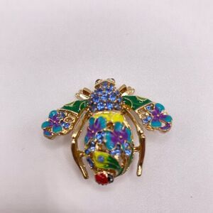 Joan Rivers Purple Orchid Bee Pin